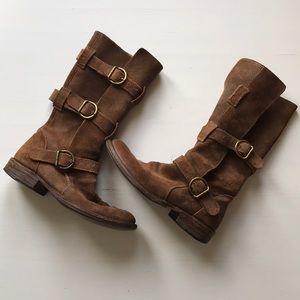 Fiorentini + Baker cognac suede Eternity boots